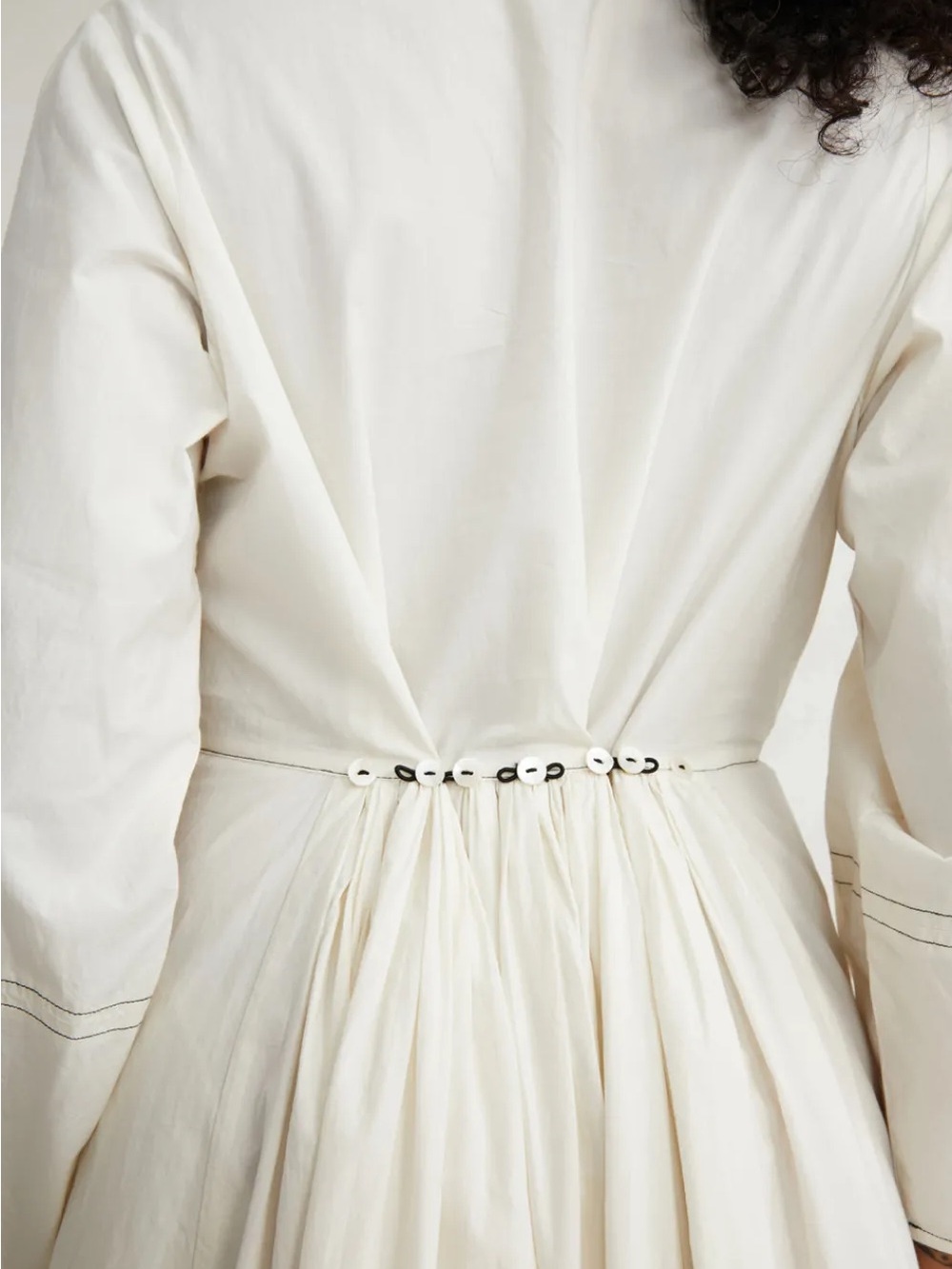 Chan Luu Ivory V-Neck Long Sleeve Maxi Dress - Picture 3 of 14